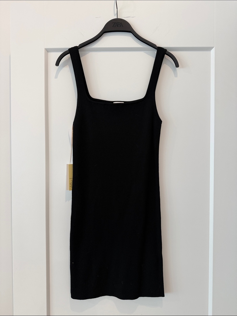 Wilfred Black Ribbed Mini Dress